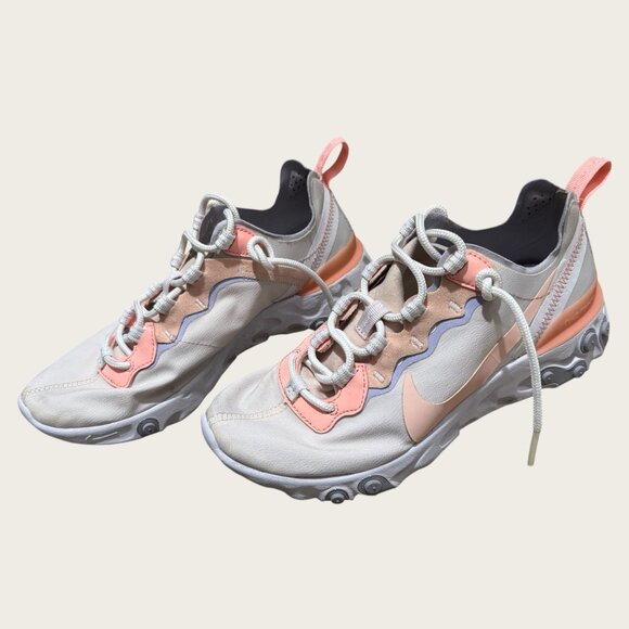 Nike Women's React Element 55 - Pale Pink - Size 6.5 - Great condt - Picture 1 of 5